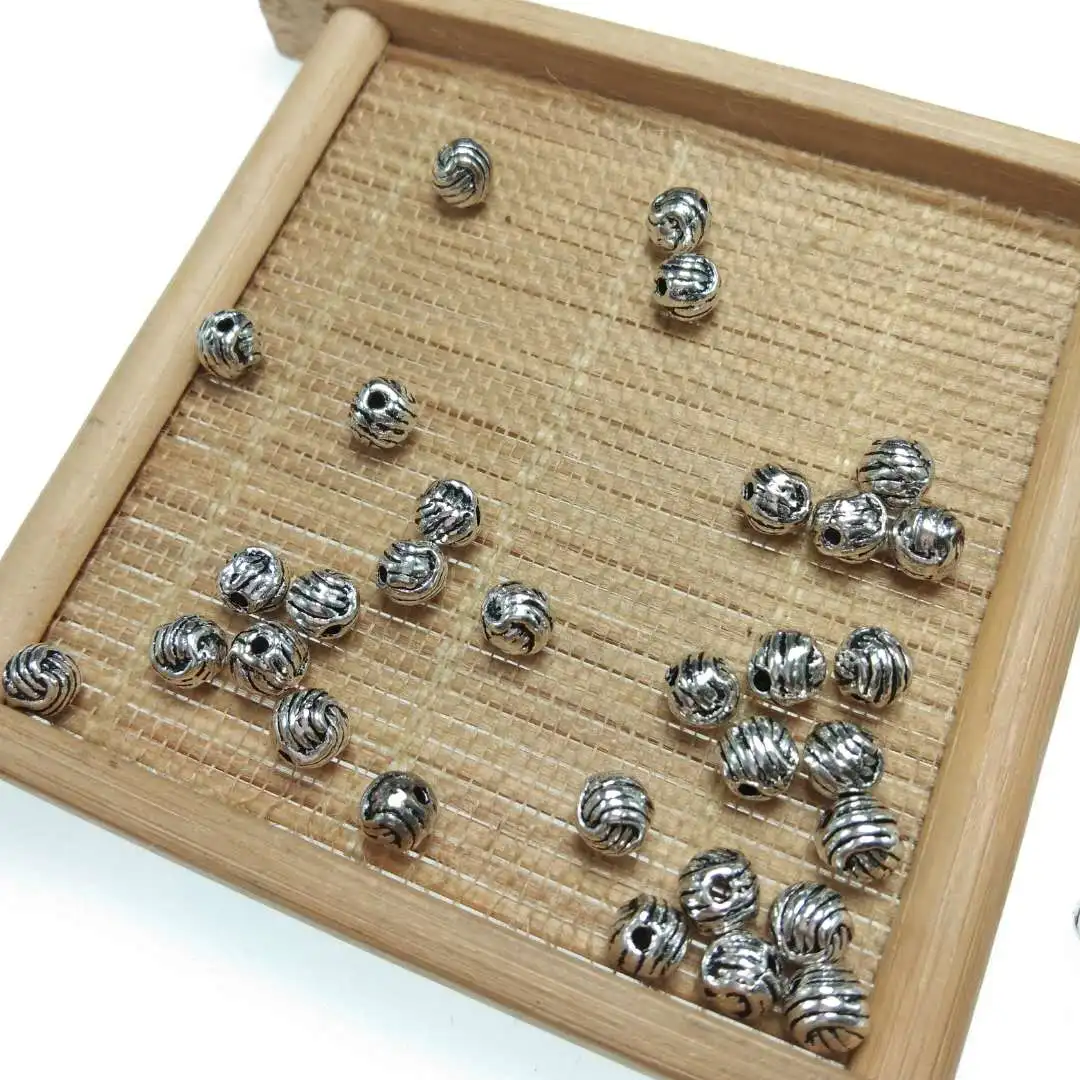 

200Pcs/Pack Antique Silver Plating Alloy 5mm Metal Roary Beads,Jewelry Accessory 1 Order