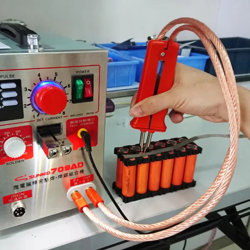 220V 3.2KW 709AD Battery Spot Welder with HB-70B Welder pen for 18650 Spot Welding Machine