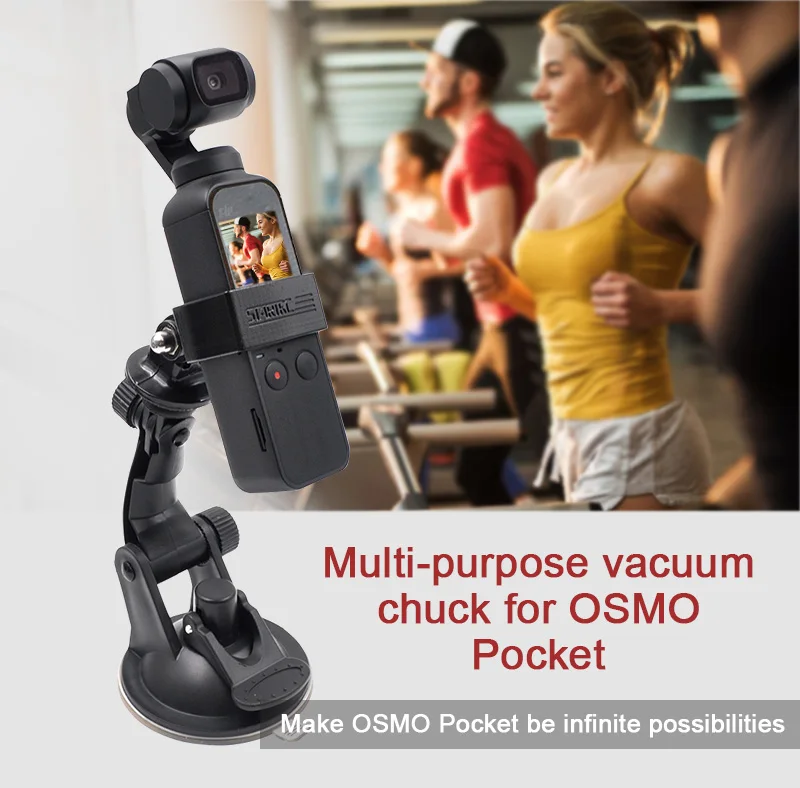 For DJI OSMO Pocket Handheld Camera Versatile Suction Cup Mount For OSMO Action Insta360 ONE X EVO desktop glass sucker bracket