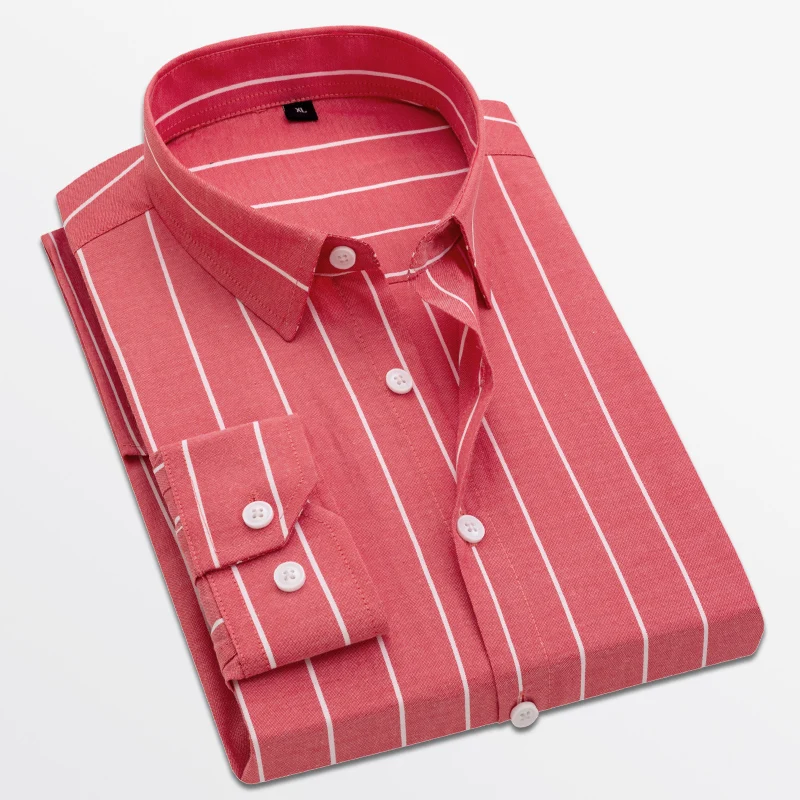 Men\'s shirt Korean Clothing Long Sleeve Man Shirts Dress Large Size Clothes Men Tops Stripe Shirt For Men Harajuku 125