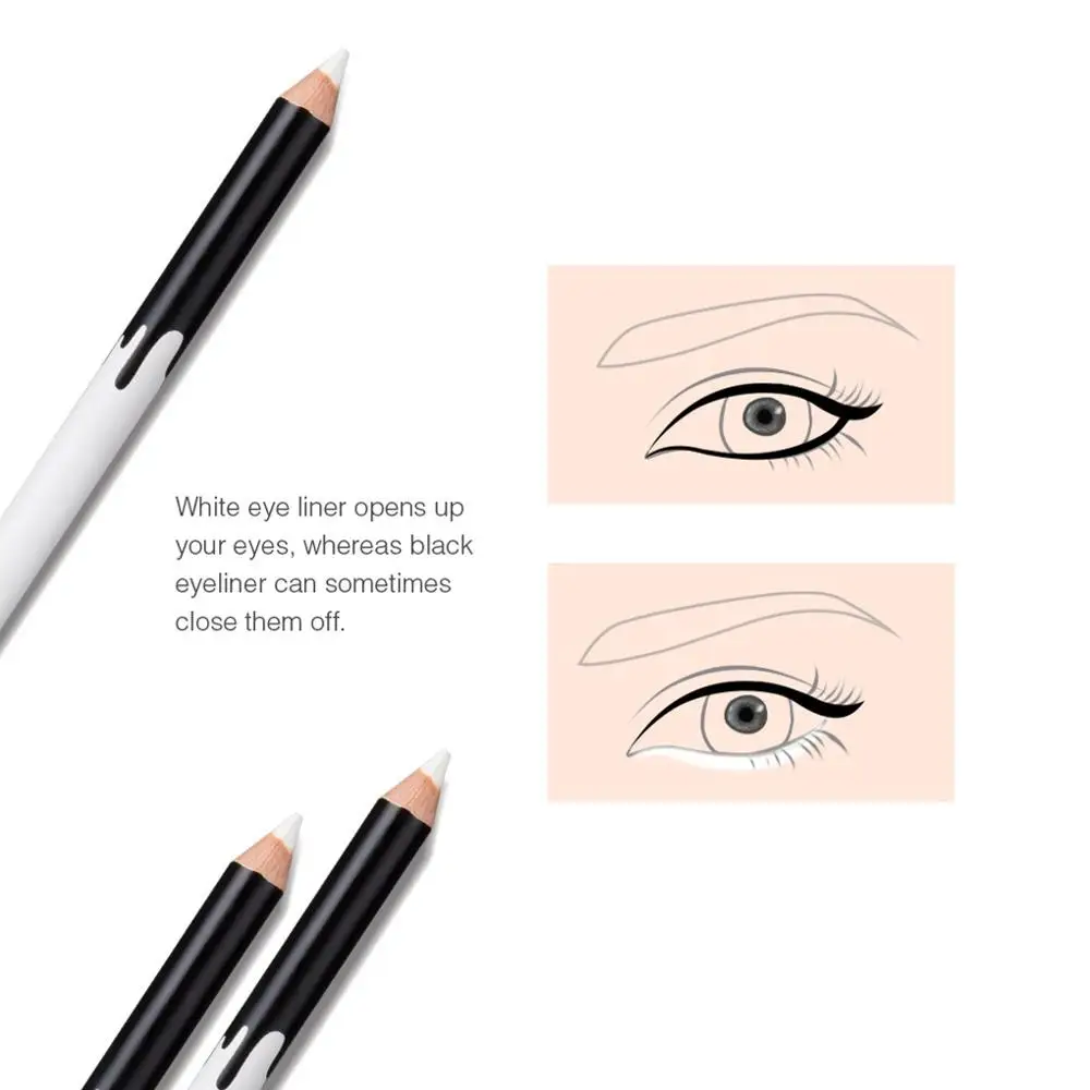 New Women Girls White Eyeliner Pen Pencil Eyeshadow Hightlighter Waterproof Female Lip Pigment Pen Make Up Tools p112