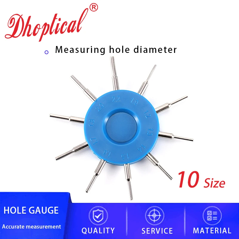 Eyeglasses Hole Measuring Tool Gauge Nut u-clip diameter 10 size by dhoptical