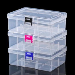 Caja de almacenamiento de tornillos de componentes transparentes, caja de herramientas práctica para exhibición de Joyas, contenedor de plástico, caja de herramientas, caja de costura de tornillos, 1 ud.