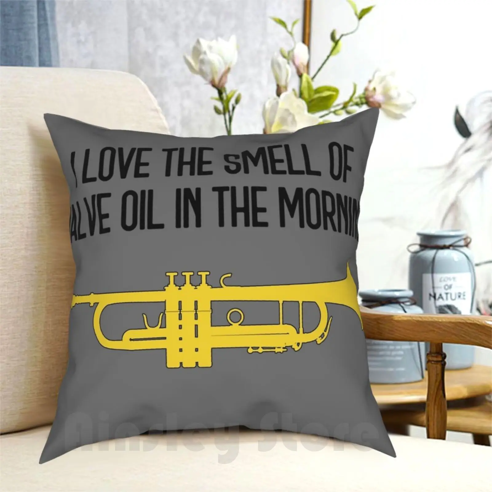 Funny Trumpet Gift , Marching Band , Concert Band-I Love The Smell Of Valve Oil In The Morning Outdoor Hiking Backpack