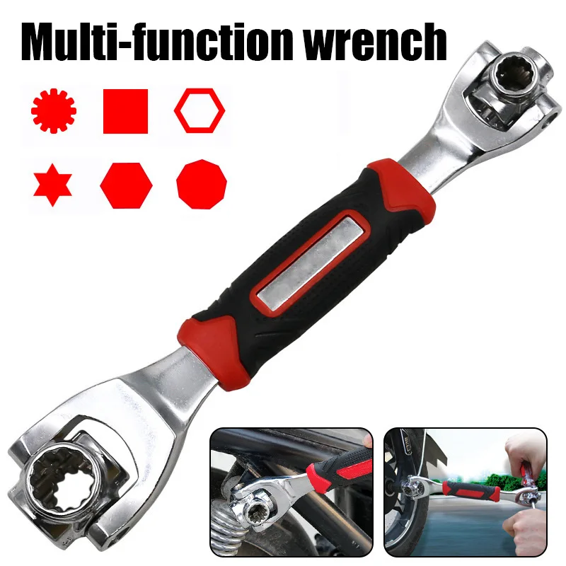 Upgrade Wrench 48 in 1 Tools Socket Works with Spline Bolts Torx 360 Degree 6-Point Universial Furniture Car Repairing Tools AA