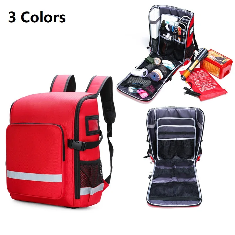 Waterproof Flame-retardant Rescue Empty Medical Bag Large Capacity Flood Relief Emergency Kit Escape Backpack Home First Aid Kit