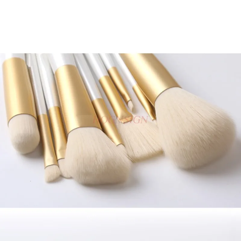 10 Pcs Makeup Set Brush New Foundation Brush Set Full Eyebrow Brush Makeup Beauty Makeup Beginner Eye Shadow Brush Tool Sale