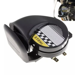 DC 12V 115dB Universal Car Horns Signal Single Sound ABS Snail Horn Claxon Fit for Motorcycles Bicycles Automobiles Cars Vehicle