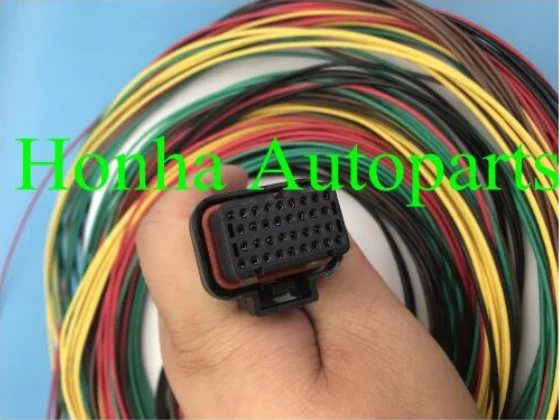 1 pcs free shipping wire harness Motec/Haltech ECU 34 PIN Female Connector DTA S60 & S80 wire harness with wire or without wire