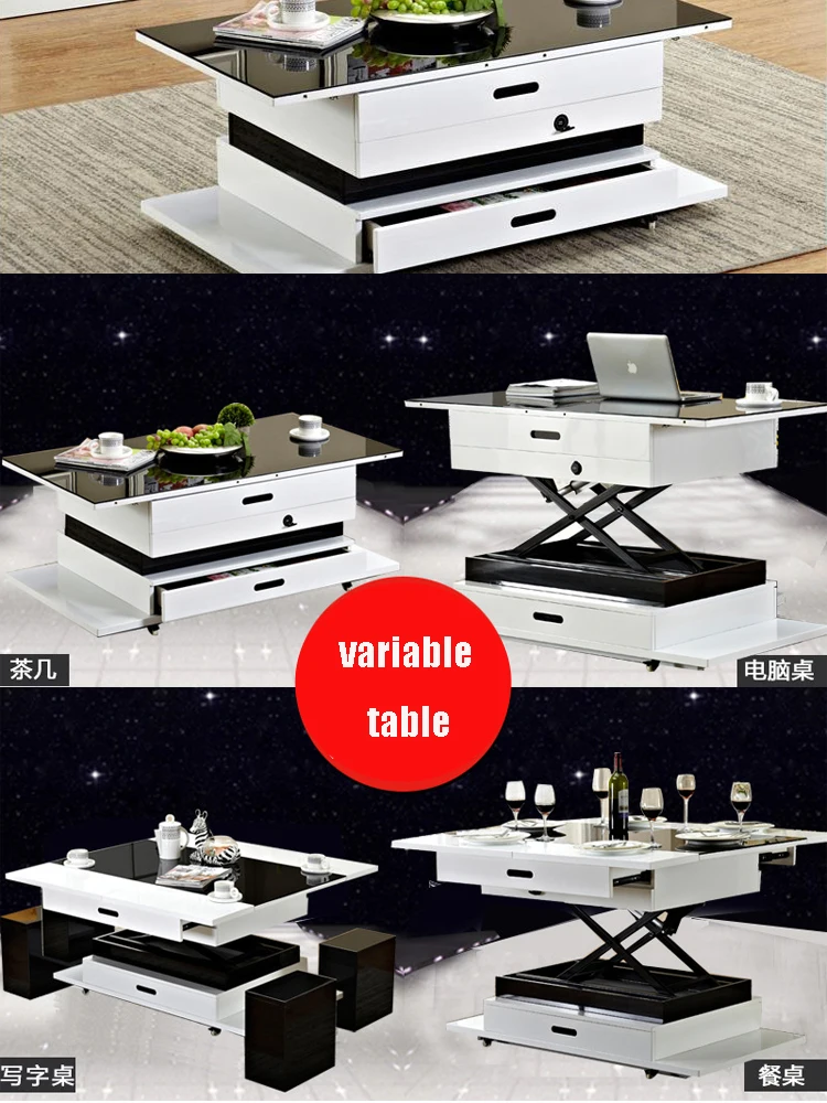 electric multifunction foldable Coffee Table Living Room liftable and lowerable minimalist rectangle mesas de centro table