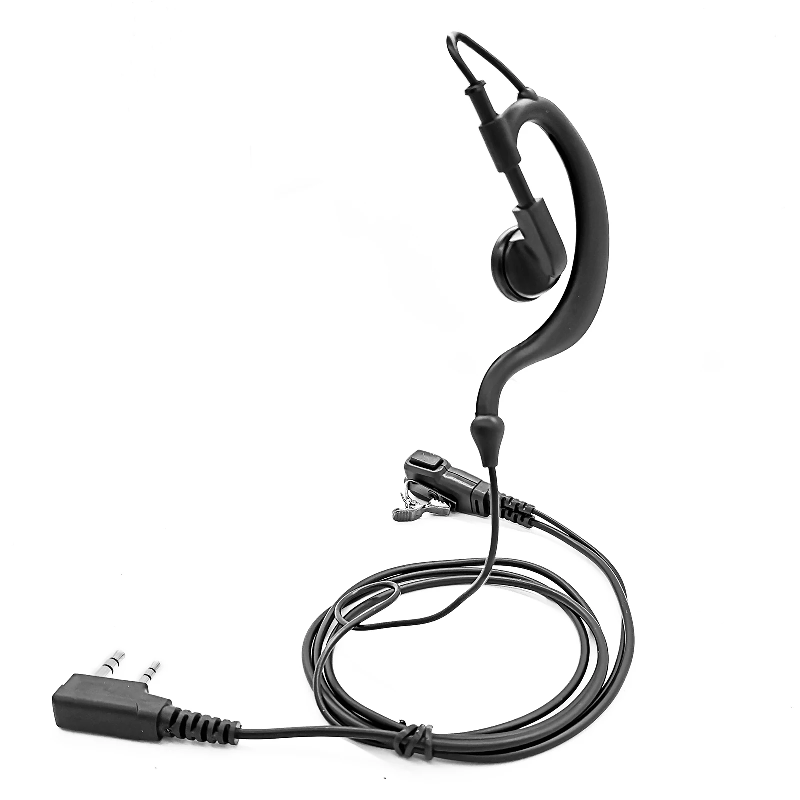 

2-Pin PTT Mic G Shape Earhook Walkie Talkie Headset for Kenwood, PUXING, Baofeng, UV-5R, UV-5RA, 888S, Retevis H777, RT7, RT21