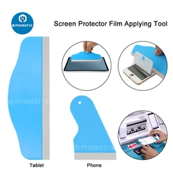 Protector de pantalla de hidrogel para iPhone y iPad, película de goma para quitar burbujas de aire, raspador de envoltura de pantalla, removedor de burbujas