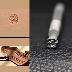 304 Stainless Steel Leather Carving Tool Shading Pattern Leather Printing Stamps Punching Logo Leathercraft 8x8mm