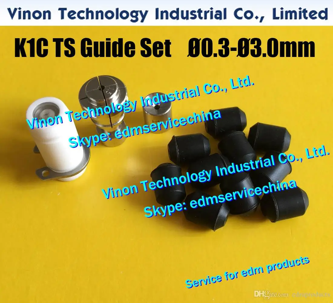 0.3-3.0mm K1C TS Guide Set with 1PC Guide 1PC Collet 1PC Spacer 10PCS Seal Rubber for K1C CSH2 3561760 3562812 3562016 3562043