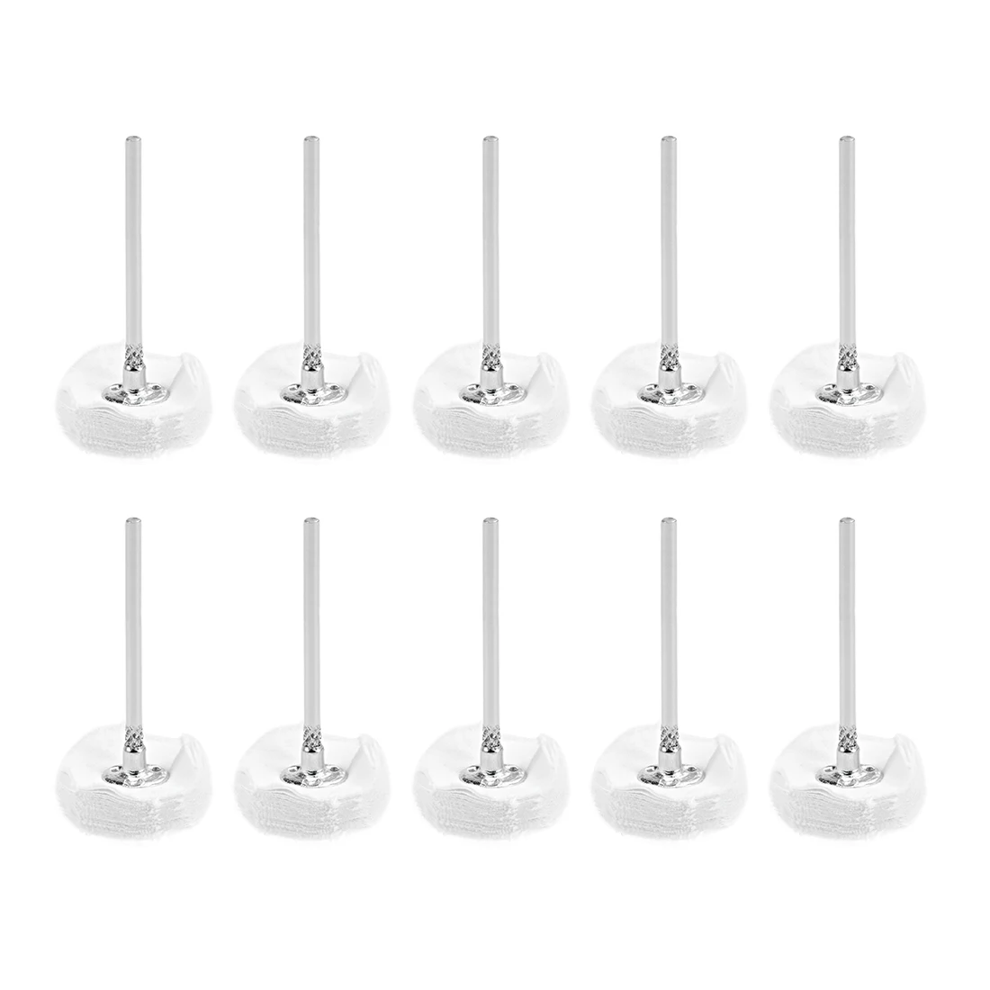 Uxcell مصغر التلميع تلميع القماش عجلات 25X5mm مع 2.35 مللي متر أربور للمجوهرات المعادن الخشب المعدات الدوارة أداة الأبيض 10 قطعة