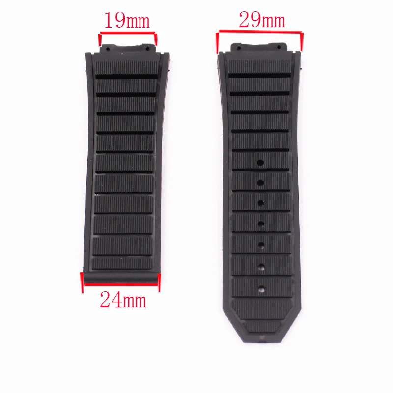 Watch bands accessories men\'s rubber strap For HUBLOT series women\'s sports silicone watch strap 19mm * 29mm * 24mm buckle