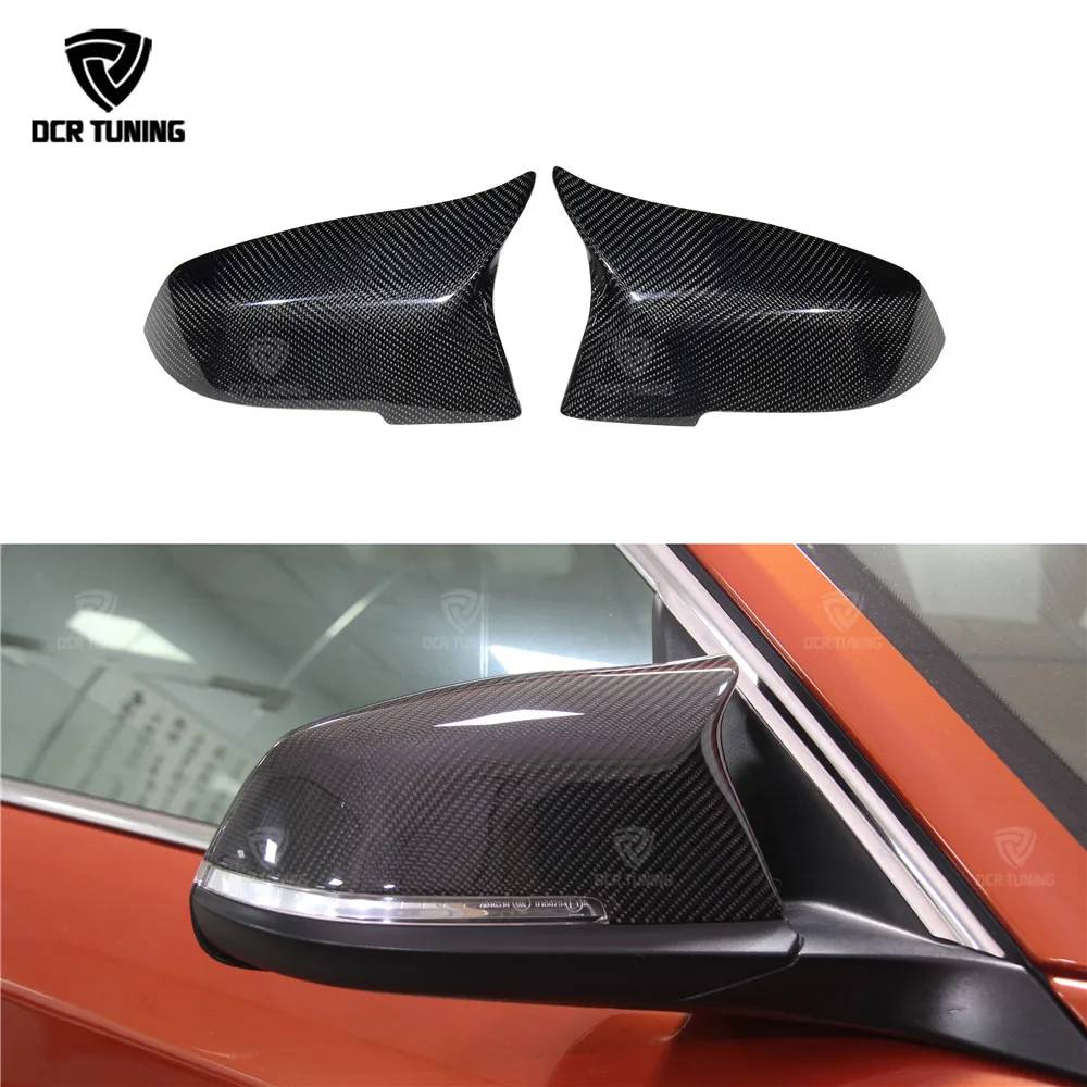 

For BMW 1 2 3 4 X Series F20 F21 F22 F23 F30 F31 F32 F33 F36 X1 E84 M3 M4 Look Carbon Fiber Rear View Mirror Cover & Gloss black