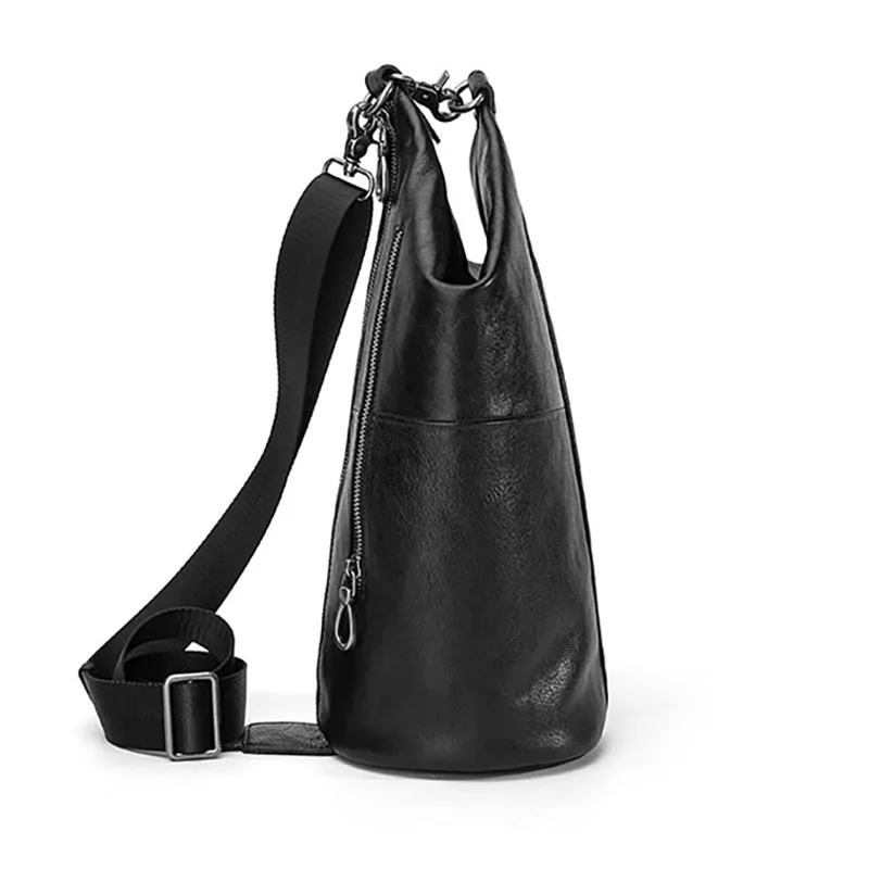 AETOO – sac incliné à une épaule, sac de tête en cuir, sac cylindrique en cuir, sac tendance pour hommes