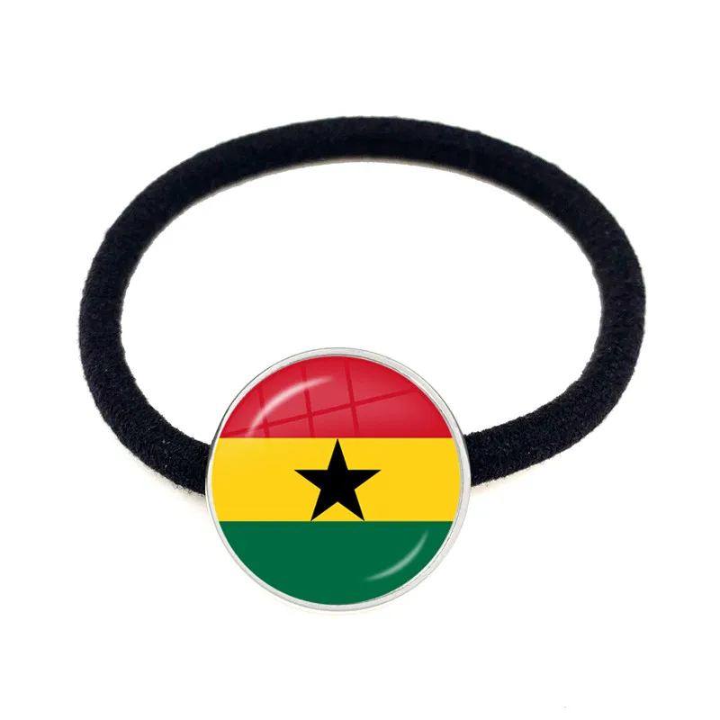 Trinidad,Sierra leone,Jamaica,Guyana,Ghana,UK,Libya,Estonia,India National Flag Elastic Hair Bands Accessories Jewelry For Wonen