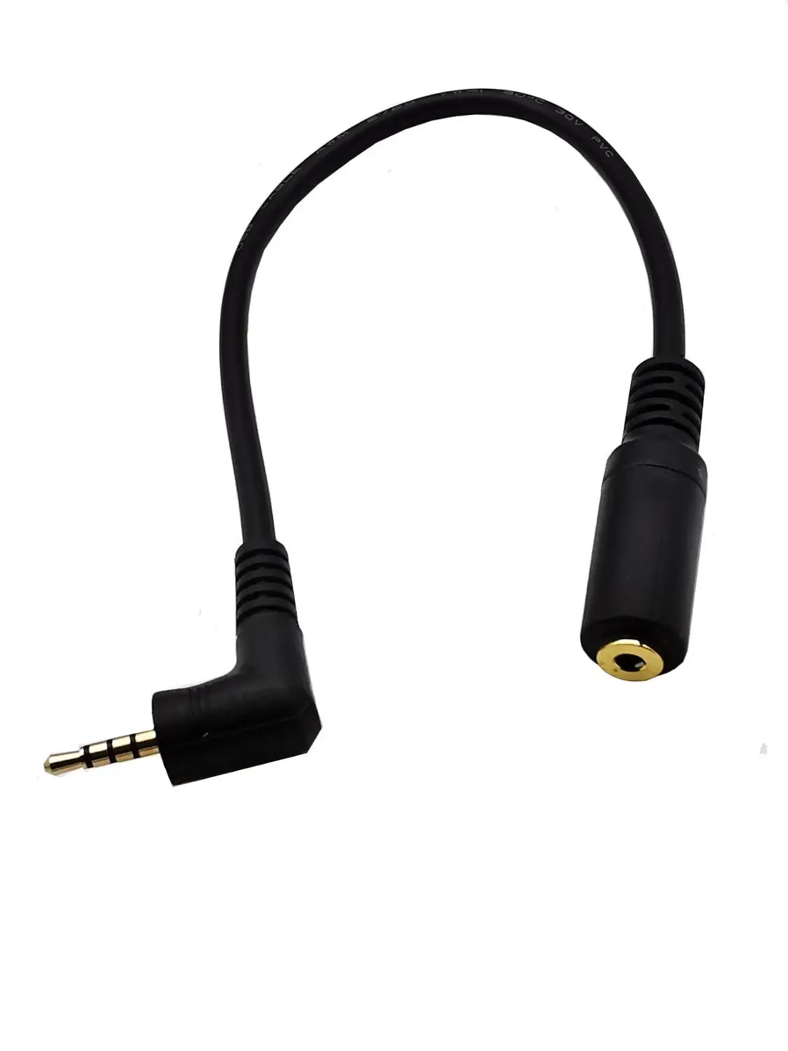 4 Pole stereo 2.5mm Male to 2.5mm Female Jack 90 Right Angled Male To Female Audio Adaptor Cable