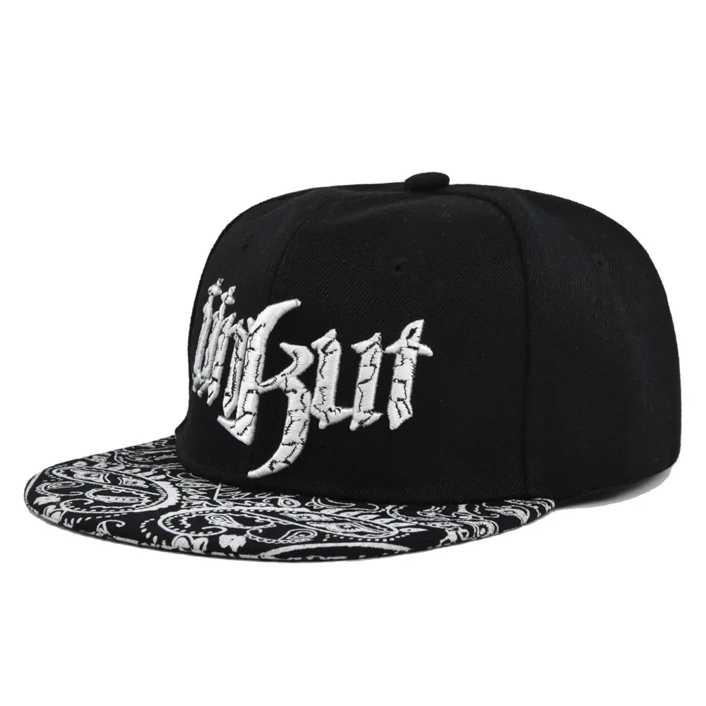 Hip-hop cap Flat hat Embroidery pattern Fashion Spring Autumn Flat brim hat  Sport cap Hip Hop Fitted Cap Youth tide cap