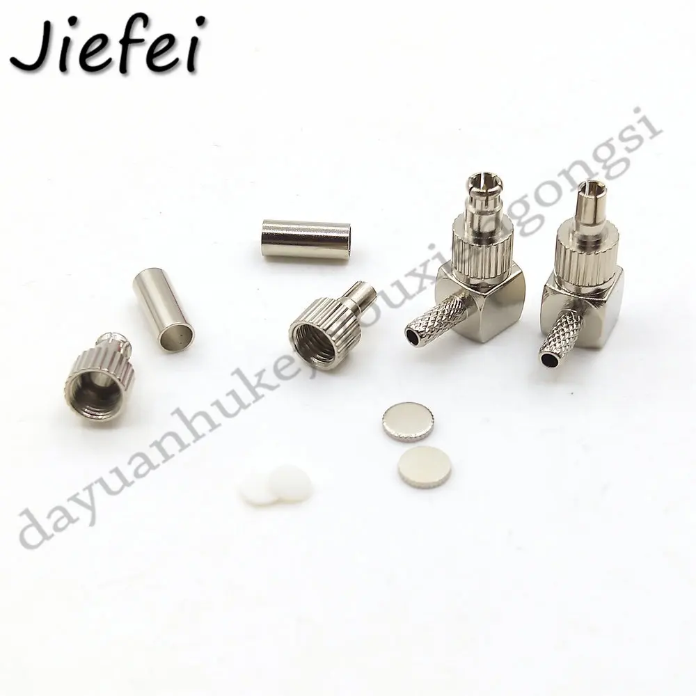 

100-300Pcs 2 In 1 TS9/CRC9 Male Right Angle RF Connector Coaxial Adapter For RG174 RG316 LMR100 cable