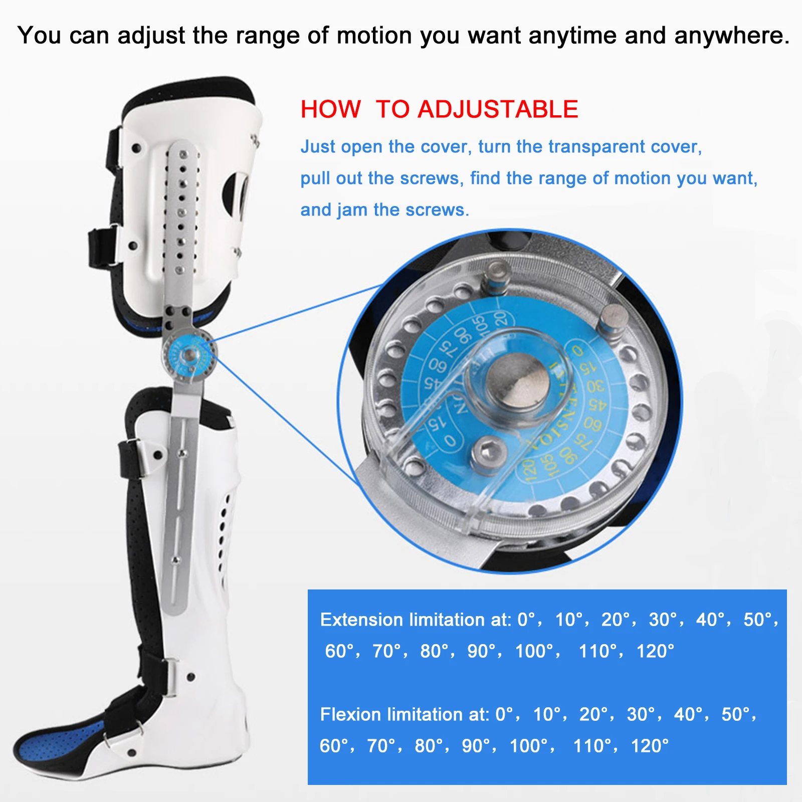 HKJD Knee Ankle Foot KAFO Lower-limb Oorthotic Product Orthotic Orthosis Fracture Support Rehabilitation