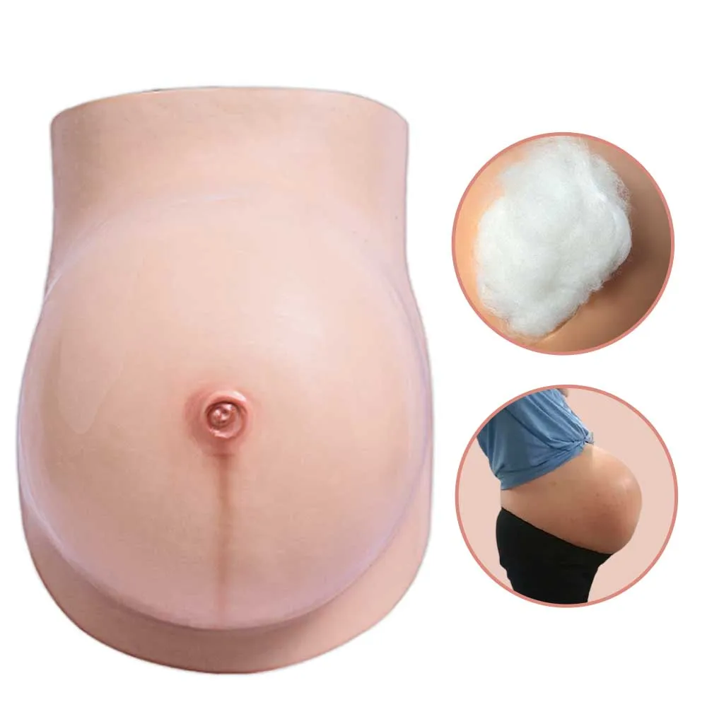 Oversize Artificial Baby Tummy Big Fake Silicone Pregnant Bump Huge False Pregnancy Belly For Male And Female Actors