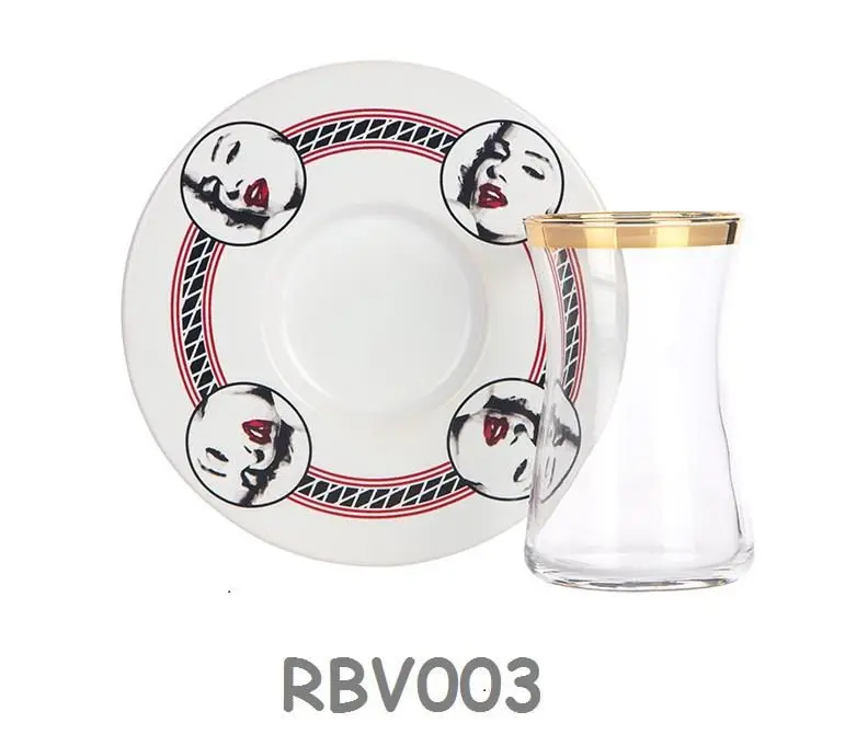 DOLBOVIBiev Bernardo 12 piece porcelain gilt tea cup pad RBV003 Sementa mug кружка coffee cup cup اكواب قهوه tazas