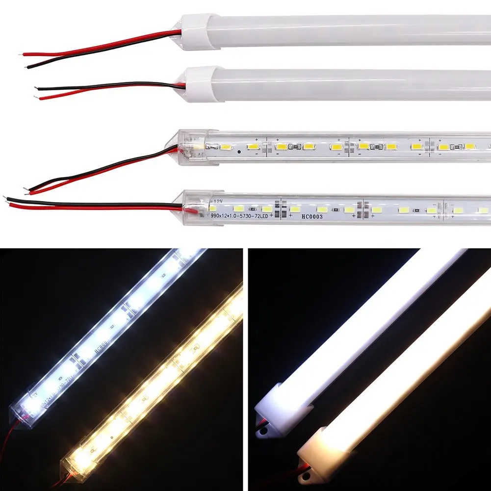 5Pcs Dc 12V 24V Ac 220V Smd 2835 5630 Led Harde Stijve Strip Bar Buis Licht aluminium Shell Voor Thuis Keukenkast Muur Decor