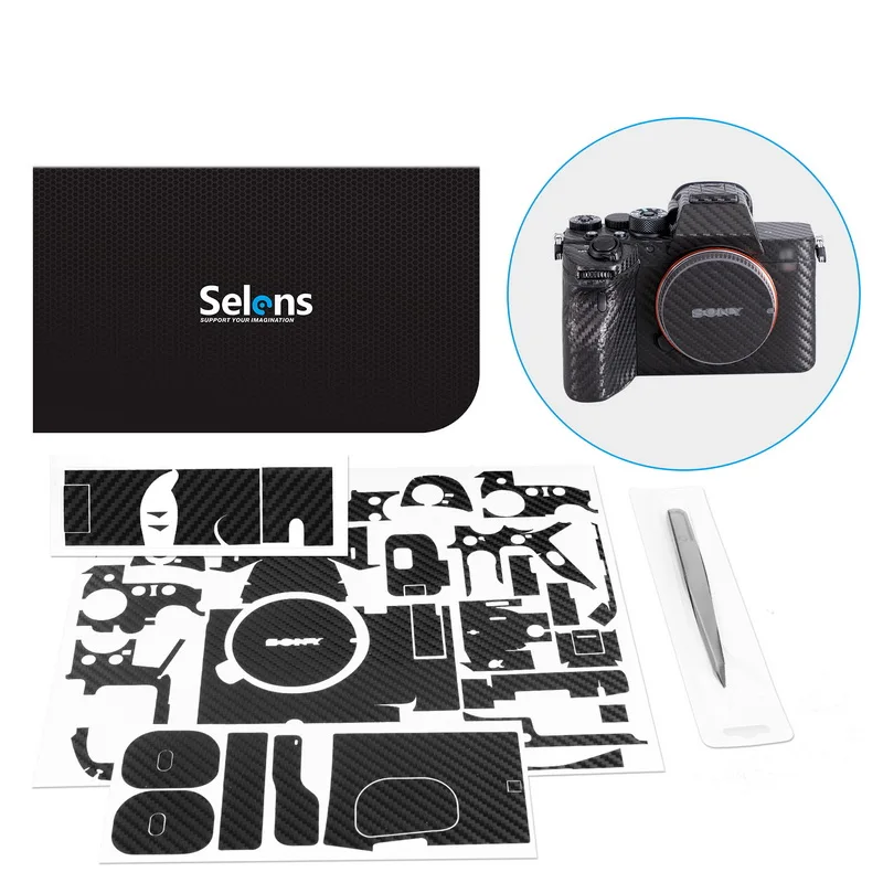 Selens Camera Body Protective Skin Film Kit for A7M3 A7R3 A7R4 A6400 A6300 RX100 M6 M7 ZV-1 A72 Anti-Scratch Sticker