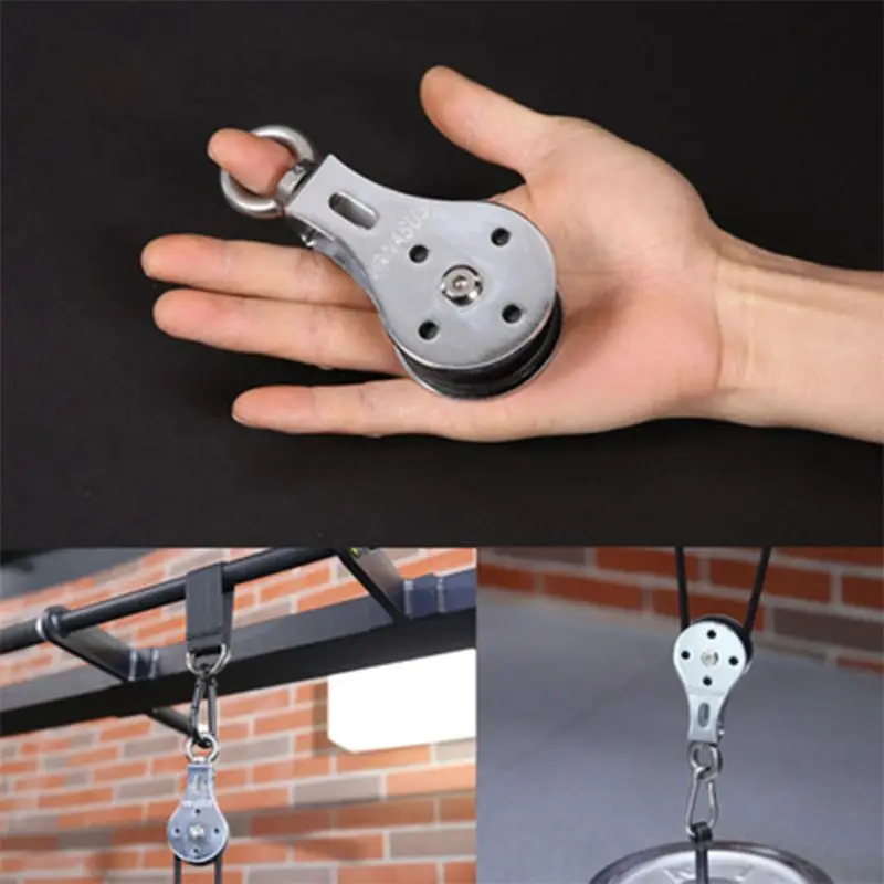 2022 New 300KG Groove Wheel Mute Swivel Fitness Strength Training Bearing Lifting Pulley image 2
