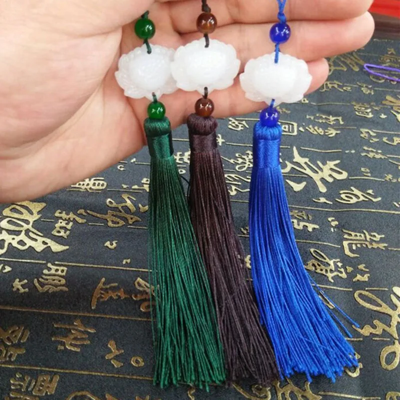 2pcs Tassel Brush Pendant Accessories for DIY Earrings Jewelry Making 12cm Silk Satin Tassel Handmade Crafts Findings Supplier