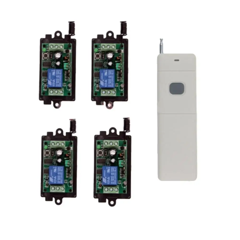 DC12V 24V LED Light Switch Access Control Controller 1 Signal Remoter 4 Motor Synchronous Action Solenoid Valve