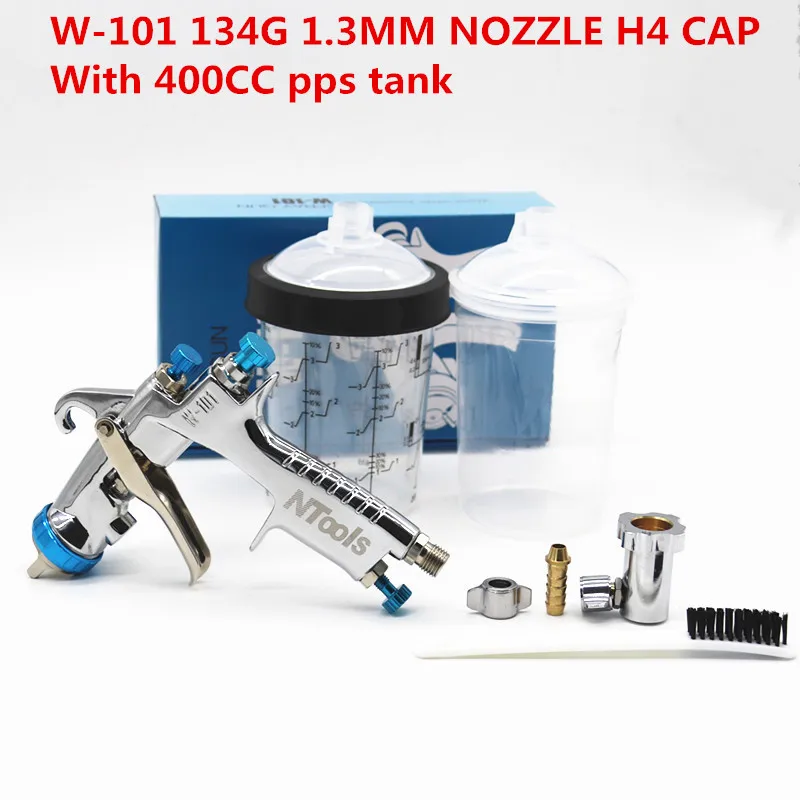 High Quality W101 hvlp gravity spray gun 400CC paint mixing Spray Gun Car Auto Furniture Painting Air Sprayer 1.0/1.3/1.5/1.8mm