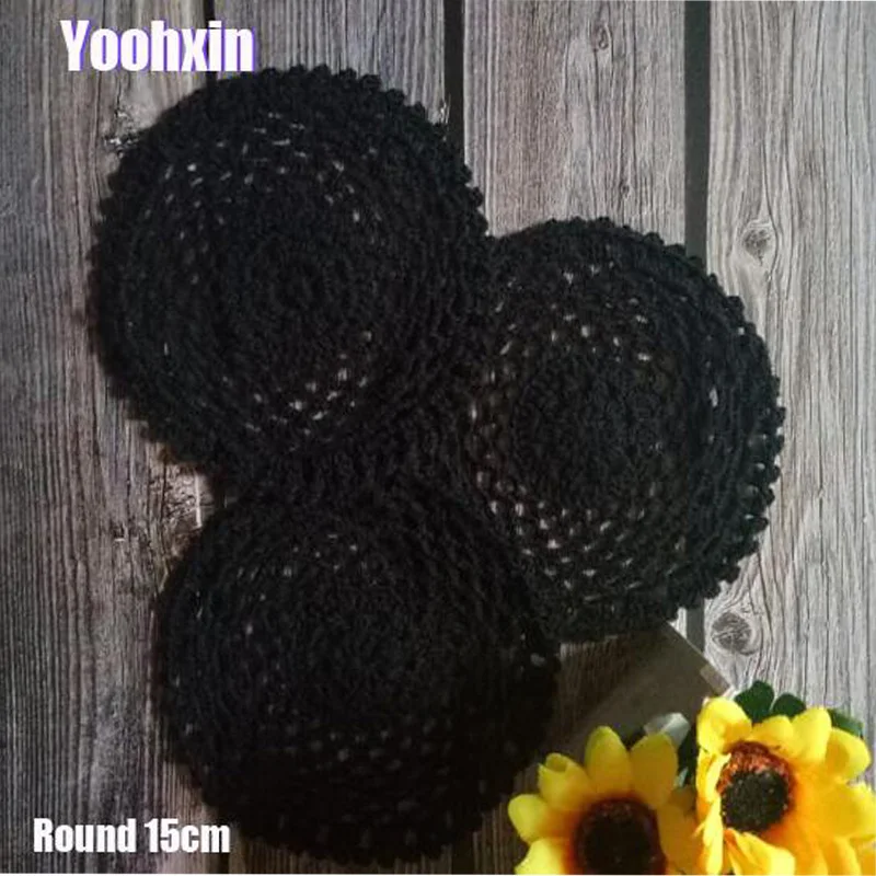 Hot Lace Cotton Round Table Place Mat Crochet Coffee Placemat Drink Pad Christmas Coaster Cup Mug Tea Pot Dining Doily Kitchen