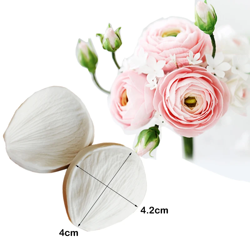 Plumeria Petals  Veiners Silicone Mold Fondant Cake Decorating Tool Gumpaste Sugarcraft Mould M2141