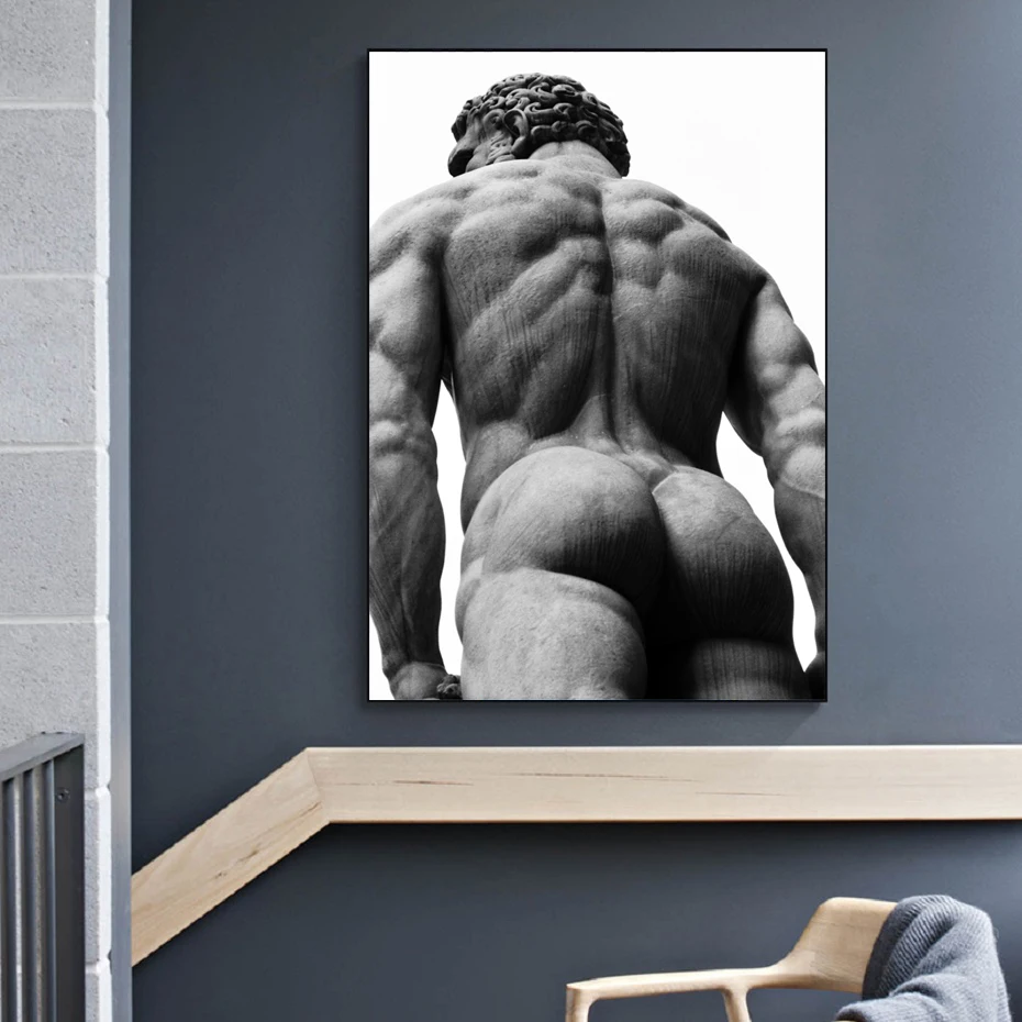 Renaissance Michelangelo Sculpture Art Posters And Prints Black White Wall Art Canvas Paintings Pictures Living Room Home Decor