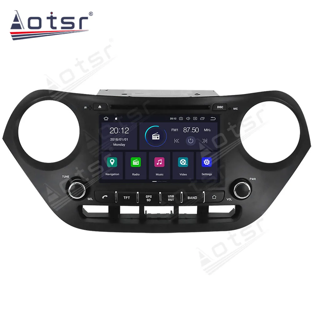 Carplay Multimedia Stereo Android 10 Player For Hyundai I10 I-10 2013 2014 2015 2016 2017  GPS BT Audio Radio Receiver Head Unit