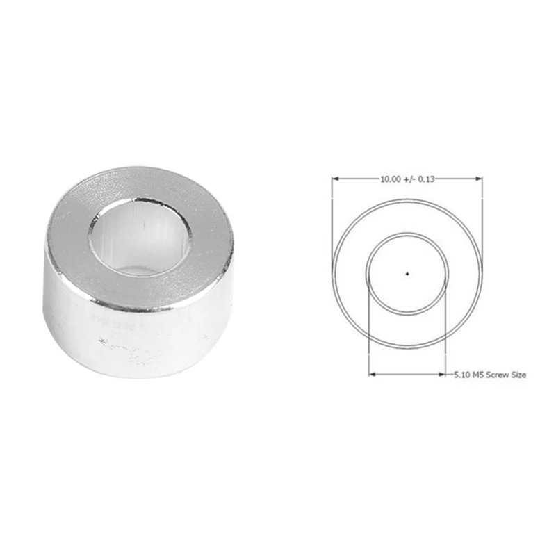 10 個列フラットガスケットアルミブッシング 6 ミリメートルステンレス鋼列フラットガスケット cnc 構築 3D プリンタ 3D プリンタ accessori