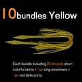10 paquetes de color amarillo