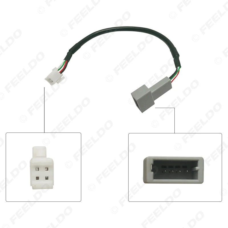 FEELDO Car Audio Input Media Data Wire Original Plug 4P Car USB Adapter For KIA KX5 Sorento Hyundai Sonata USB Cable Adapter