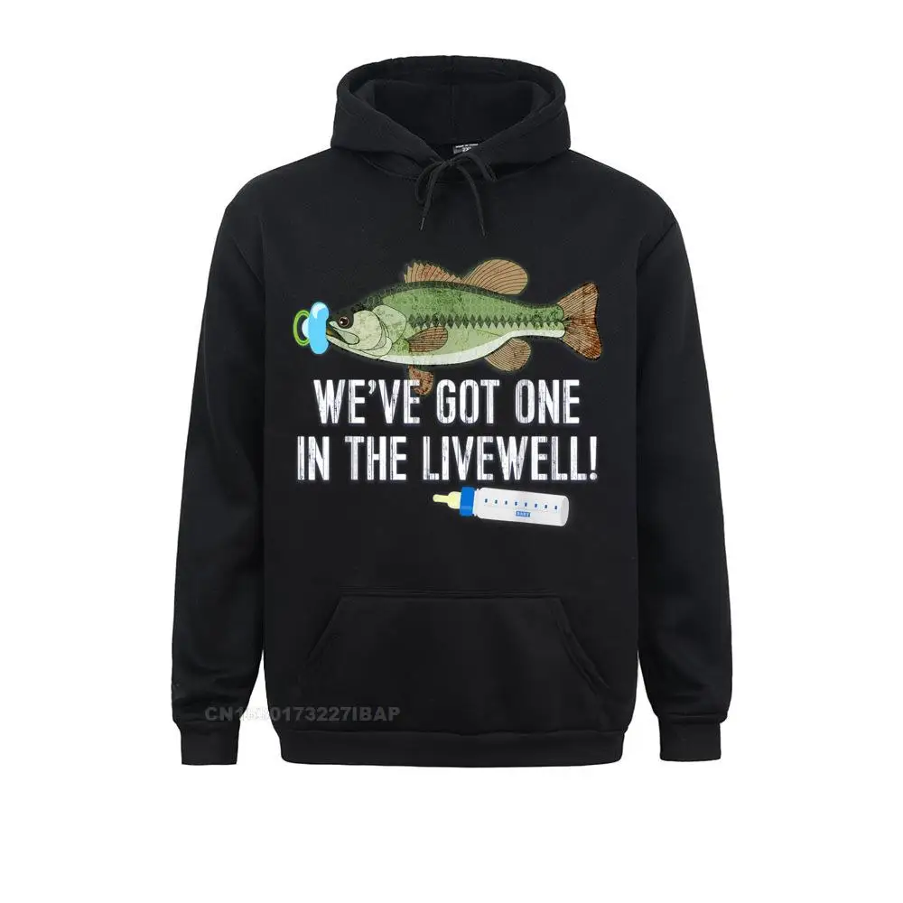 WE'vE GOT ONE IN THE LIVEWELL! Parents Pregnancy TShirt Sweatshirts Retro Long Sleeve Family Women Hoodies Beach Clothes