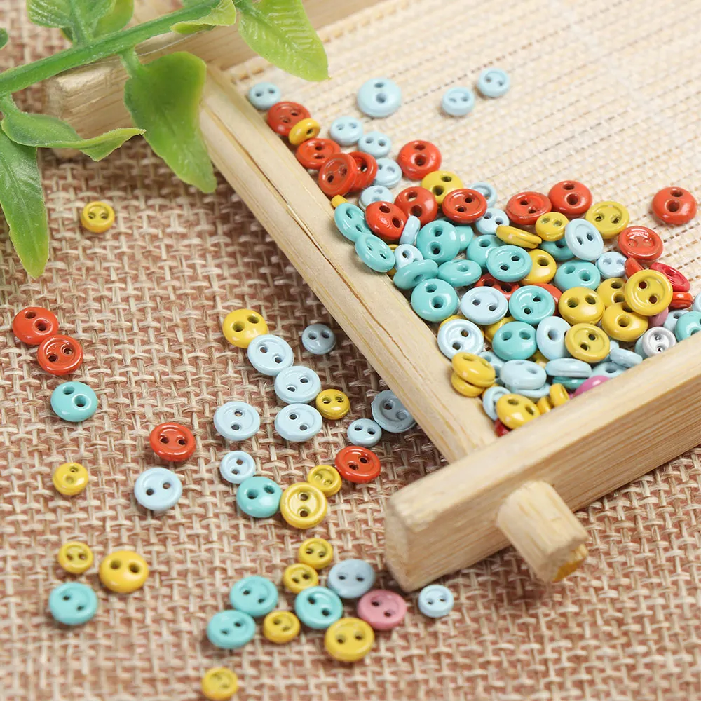 3/4 mm Mini Round Metal Buttons Two Holes Buckles for DIY Doll Clothes Bags Button Kids DIY Sewing Accessories Clothing Buckle