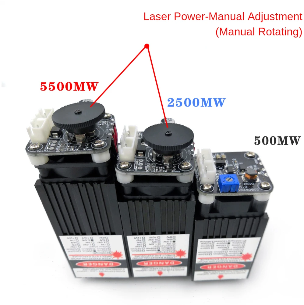 Professional Laser Head Module 500mw/ 2500mw/5500mw Adjustable Focusable for CNC Router / DIY Laser Engraving Machine