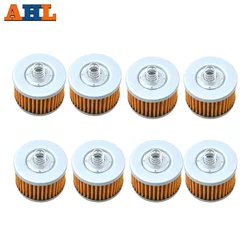 8PCS AHL Motorcycle Oil Filter For Bajaj 100 Boxer CT100 115 Caliber 130 BM150 135 Pulsar For Yamaha YS125 Byson FZ16 150