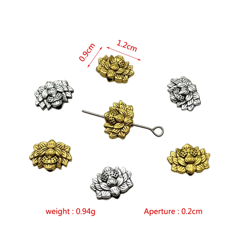 JunKang alloy rugby watermelon beads lotus spacer spacer DIY bracelet necklace crafts jewelry connector making accessories