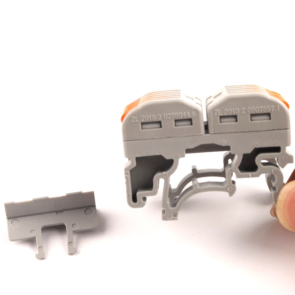 Din Rail Type Quick Wire Connector 211 222 Compact Splicing Dirigent Kabel Terminal Blok In Plaats Van UK2.5B