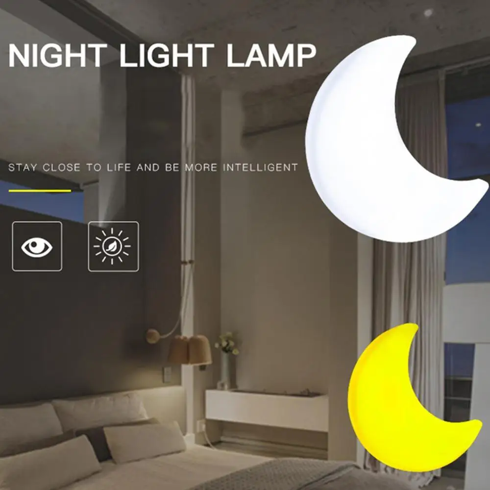 Mini Moon Led Nachtlampje Sensor Controle Voor Dark Night Kinderen Slaapkamer Nachtkastje Lamp Babyvoeding Slapen Nachtlampje