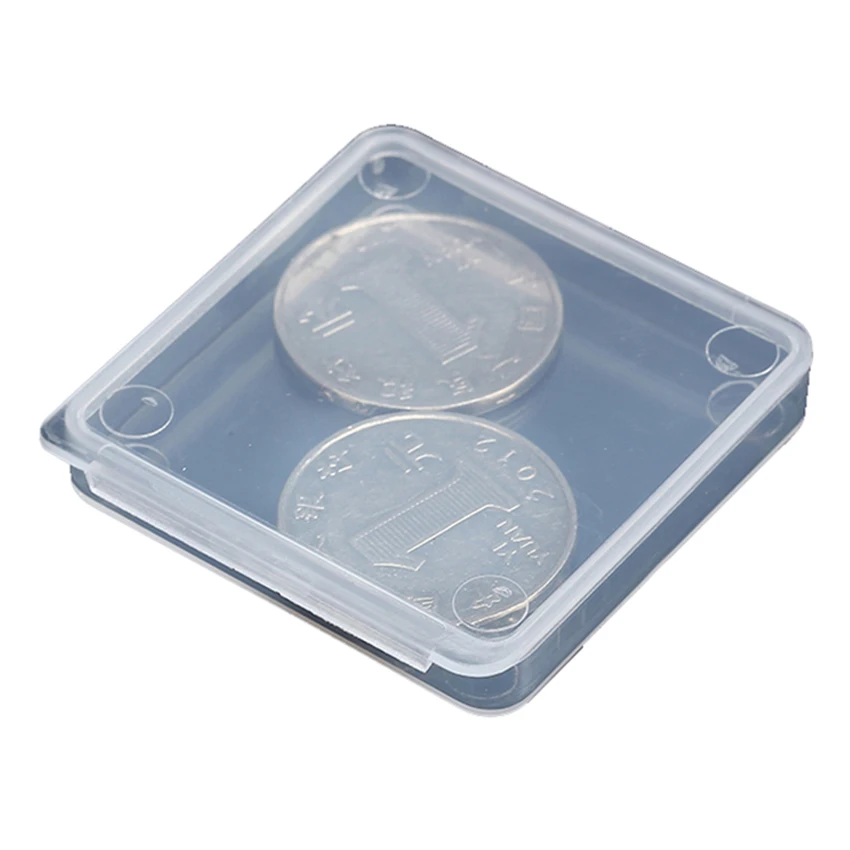 Mini Plastic Square Clear Beads Storage Containers Box for Collecting Small Items, Beads, Jewelry, Crafts 4.7x4.7x0.8cm